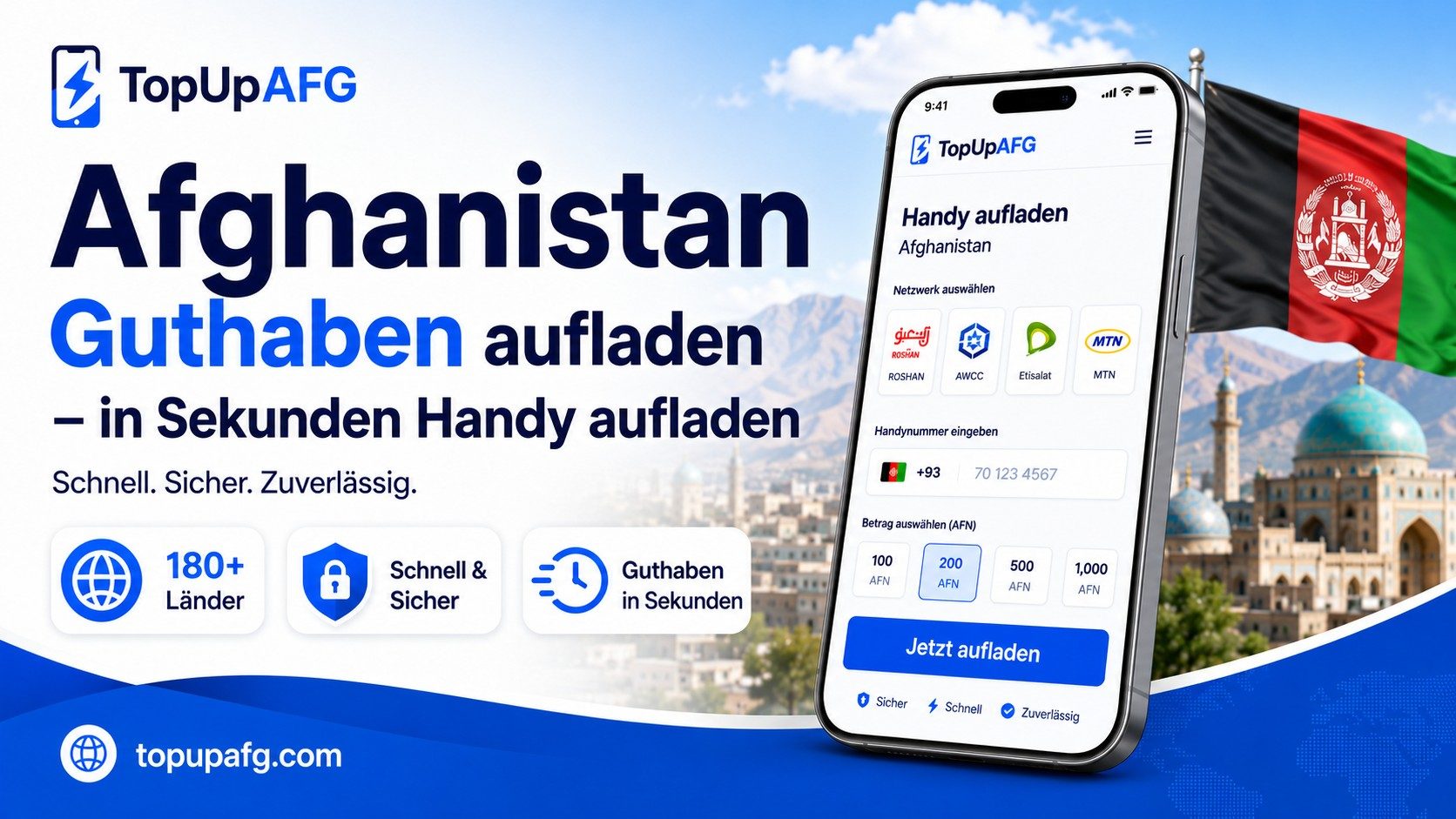 Afghanistan Guthaben aufladen – in Sekunden Handy aufladen